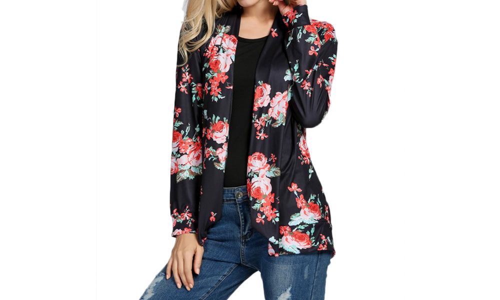 Floral Print Cardigan
