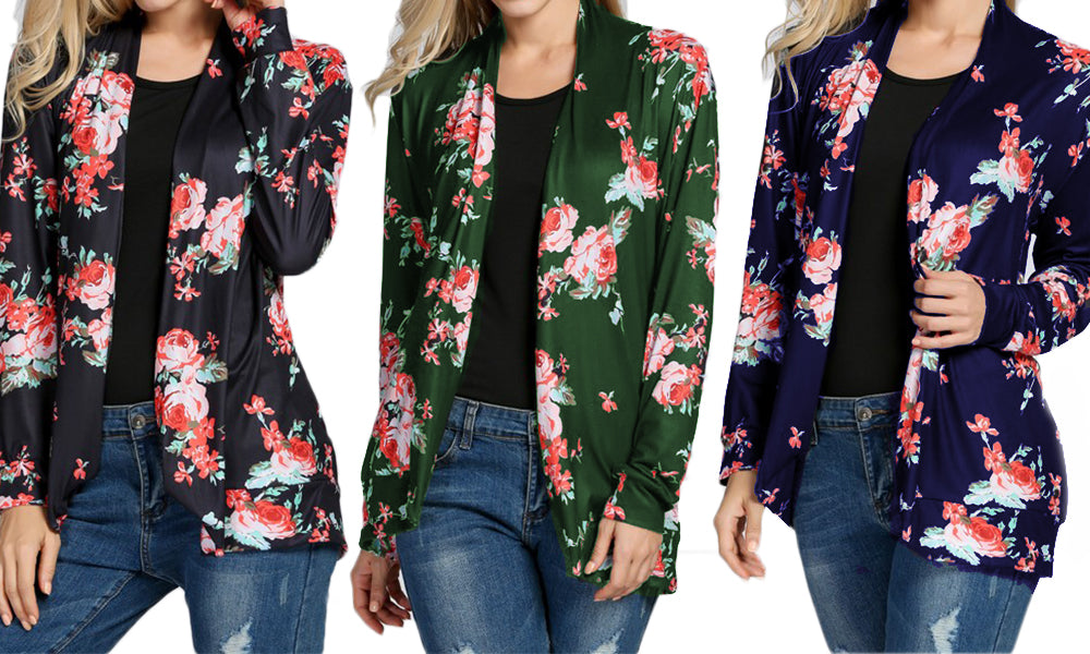 Floral Print Cardigan