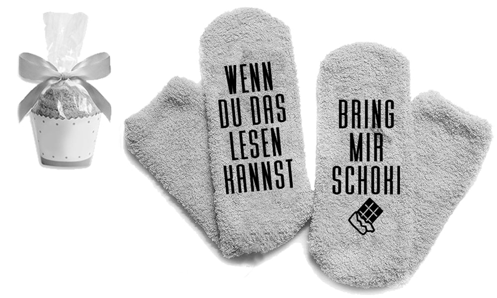 German Bring Me Chocolate Cupcake Gift Socks