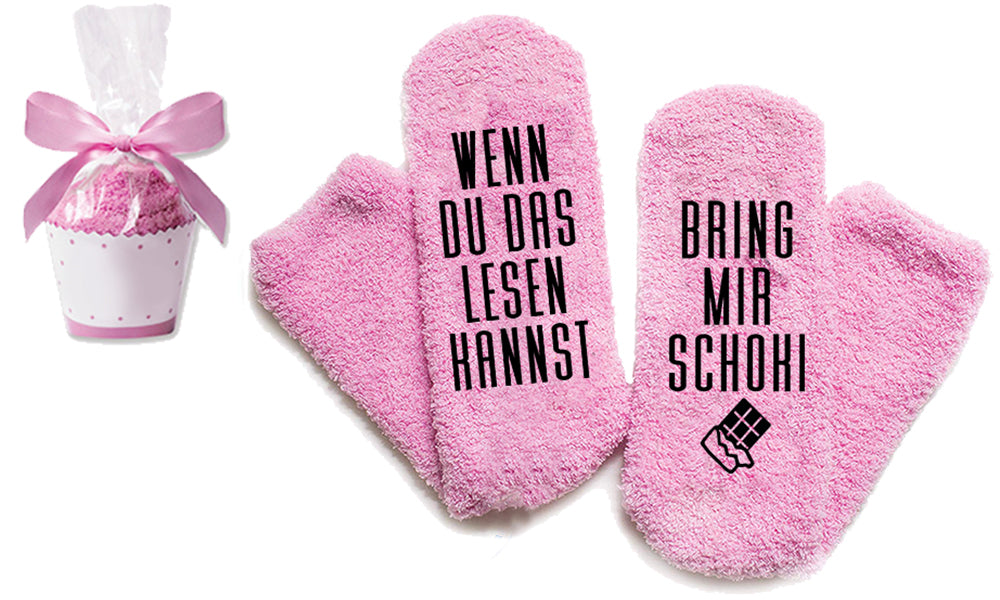 German Bring Me Chocolate Cupcake Gift Socks
