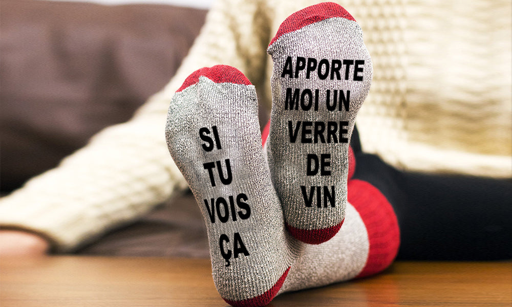 ‘Bring Me Wine’ Warm Winter Socks