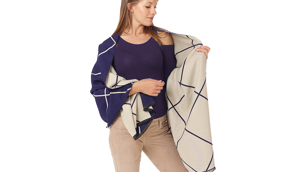 Reversible Geometric Scarf Blanket