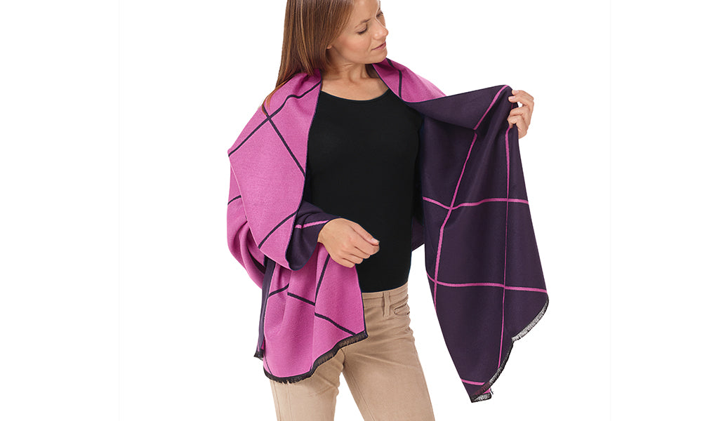 Reversible Geometric Scarf Blanket