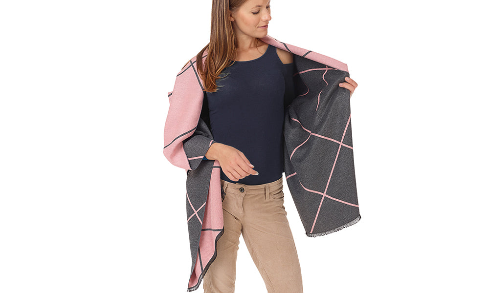 Reversible Geometric Scarf Blanket
