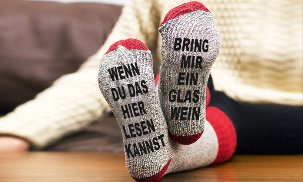 ‘Bring Me Wine’ Warm Winter Socks