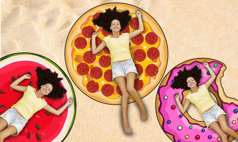 Food Themed Beach Chiffon Blankets