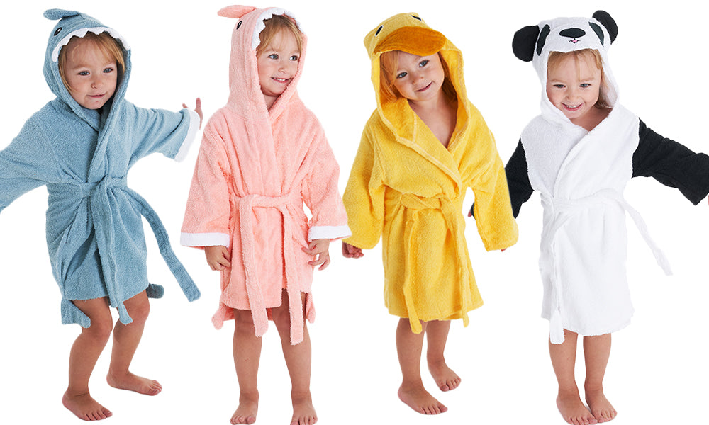 Kids Cotton Animal Hooded Robes