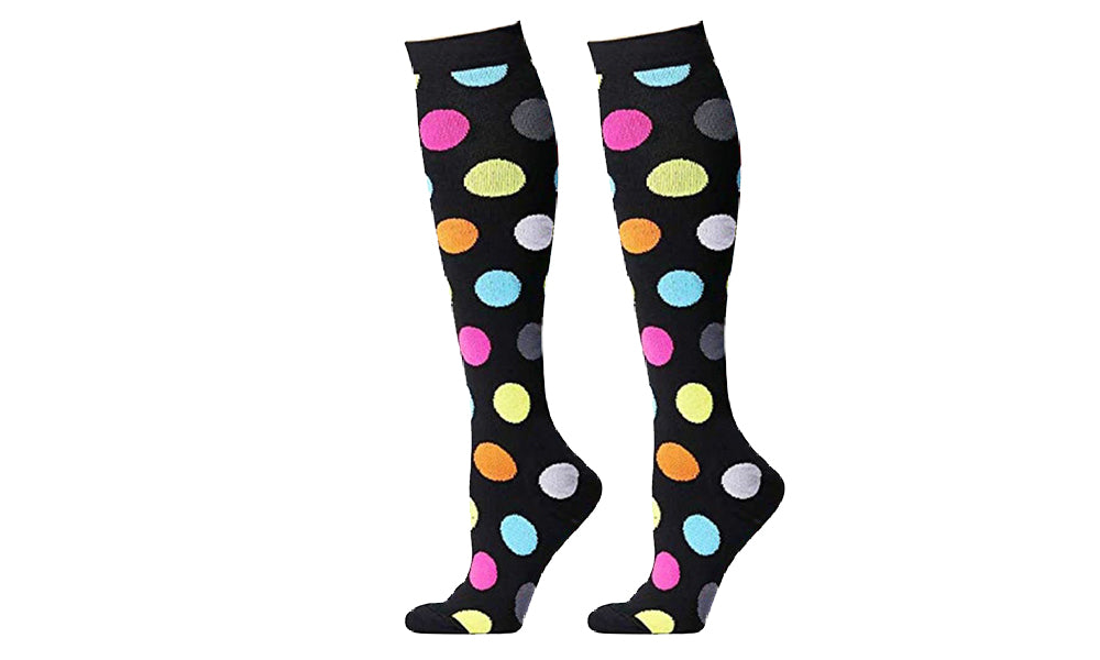 Ladies Funky Knee-High Cotton Compression Socks
