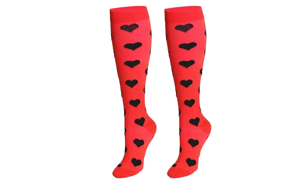 Ladies Funky Knee-High Cotton Compression Socks