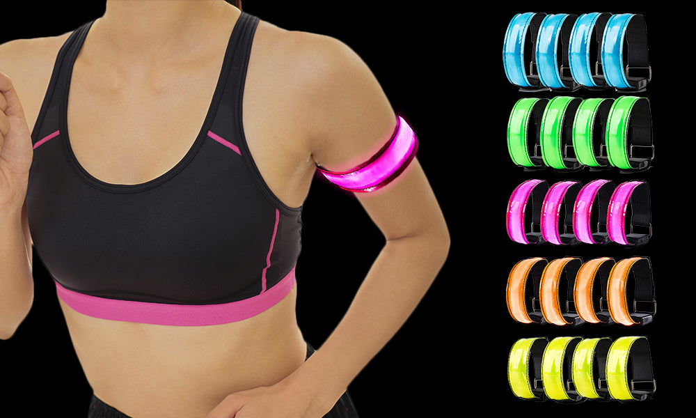 4 Pack Battery Powered LED Arm Bands