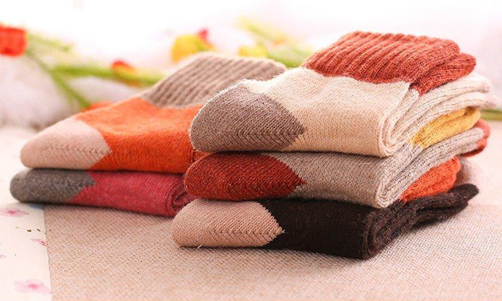 Ladies Cotton Rich Multicoloured Middle Thickness All Season Socks (5 Pack Assorted)