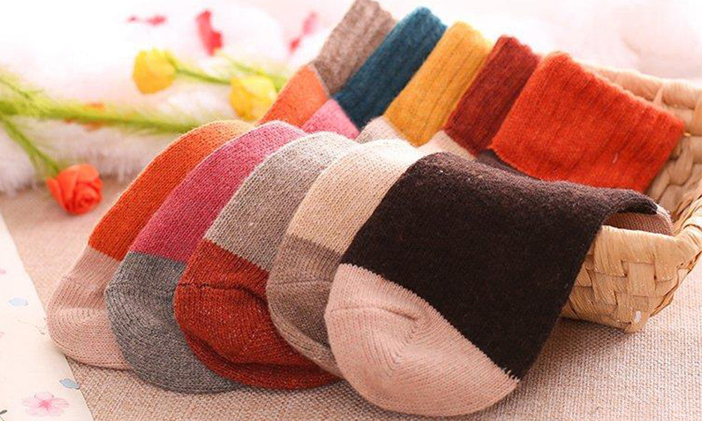 Ladies Cotton Rich Multicoloured Middle Thickness All Season Socks (5 Pack Assorted)