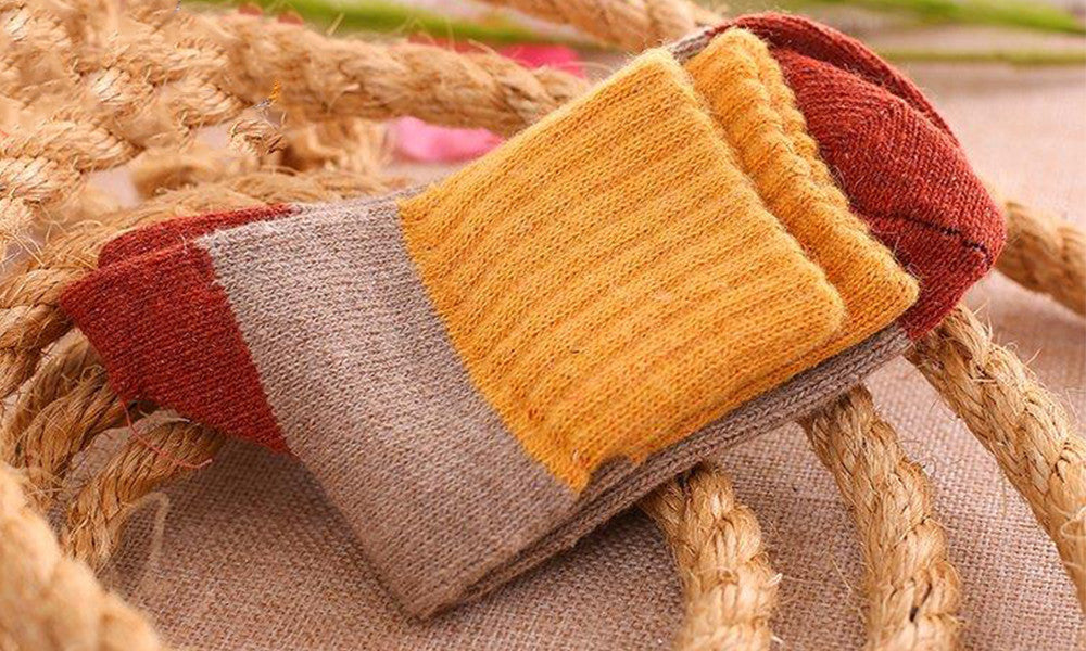 Ladies Cotton Rich Multicoloured Middle Thickness All Season Socks (5 Pack Assorted)