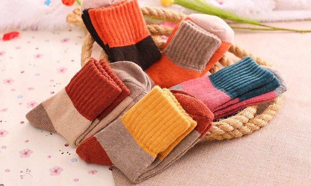 Ladies Cotton Rich Multicoloured Middle Thickness All Season Socks (5 Pack Assorted)