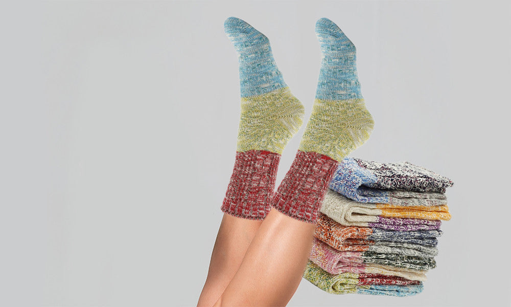 Ladies Multicolour Cotton Rich Crew Socks (5 Pack)