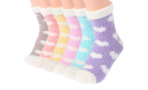 Open image in slideshow, 6 Pair of Fluffy Socks for Women
