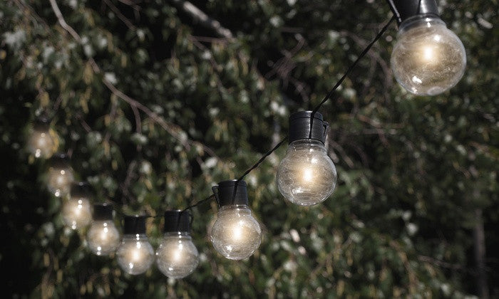 GloBrite Solar Powered Outdoor Retro Bulb String Lights