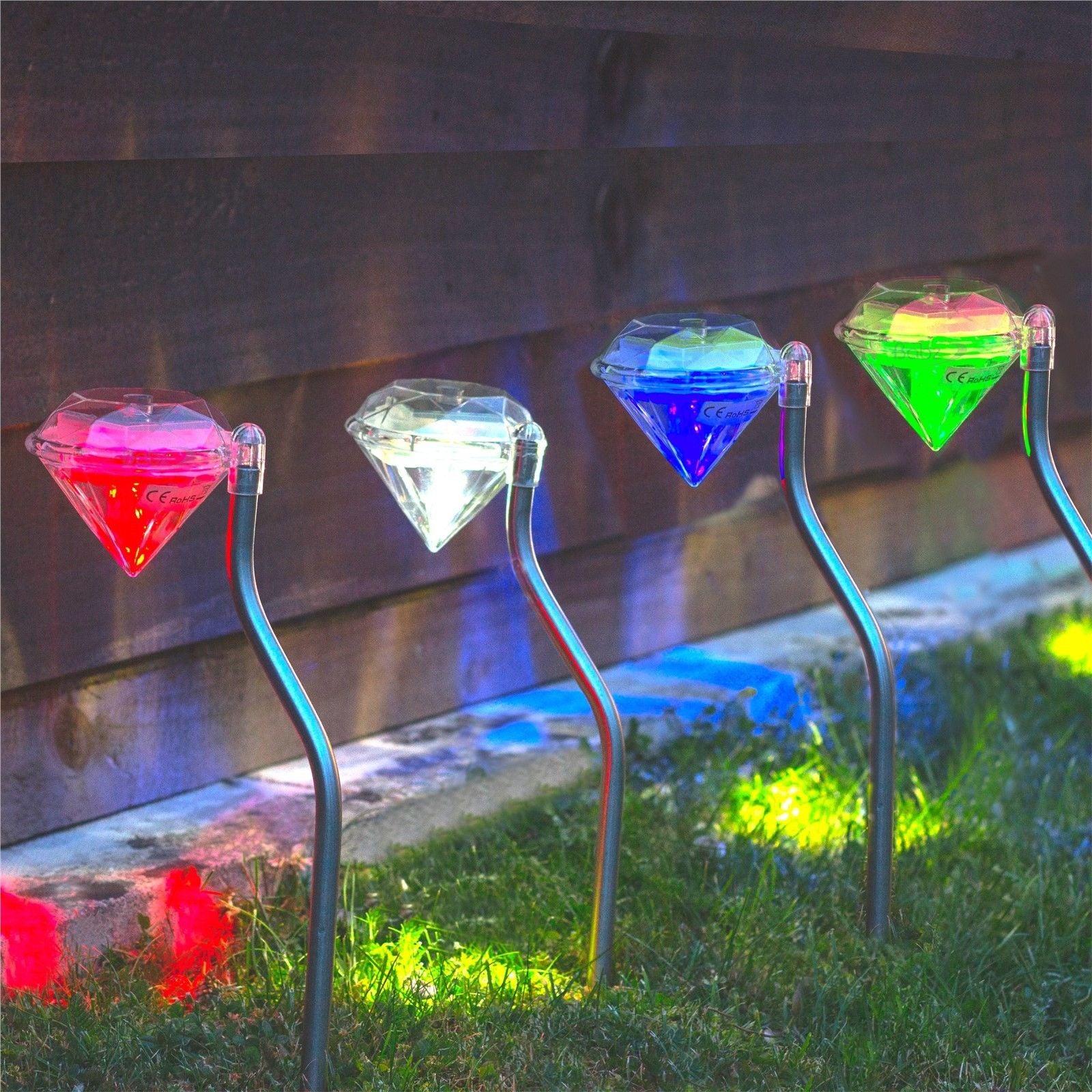 4 Pack Diamond Solar Lights