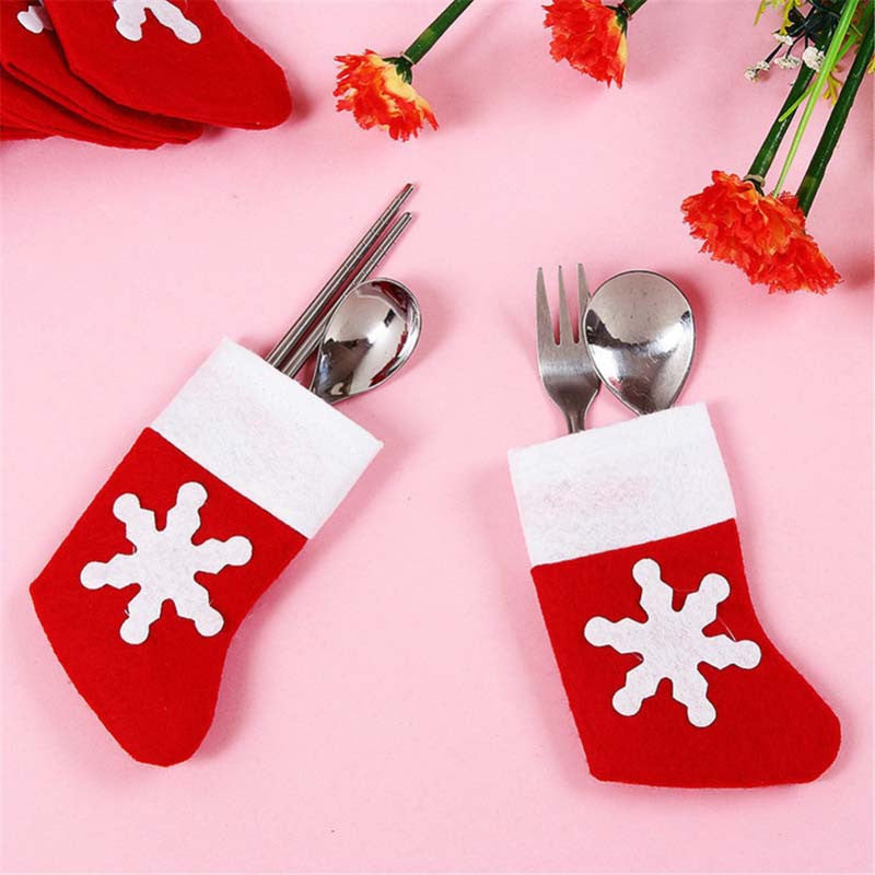 Santa Suit / Father Christmas or Snowman Cutlery Holders / Table Decoration