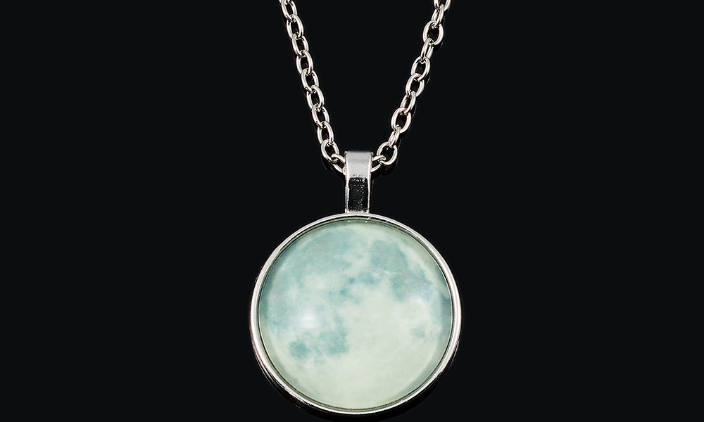 Glow In The Dark Full Moon Necklaces