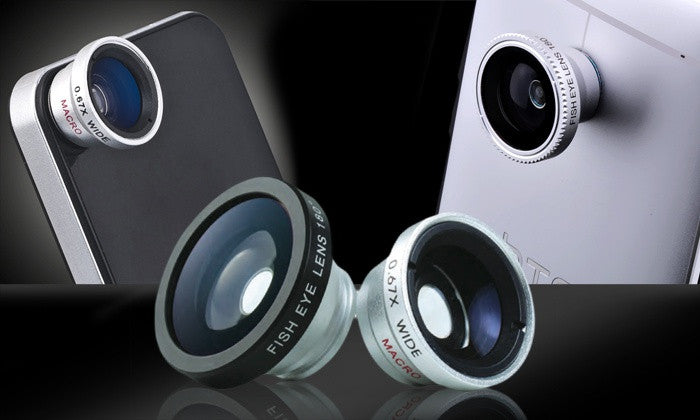 Set of 3 Magnetic smartphone clip-on lenses