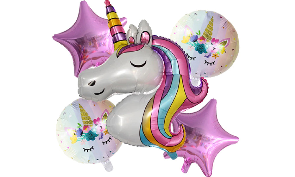 Numbered 6pc Unicorn Balloon