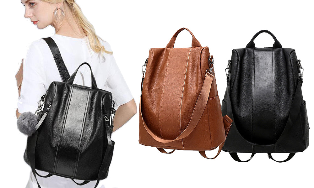 Women's PU Leather Theft Proof Backpack