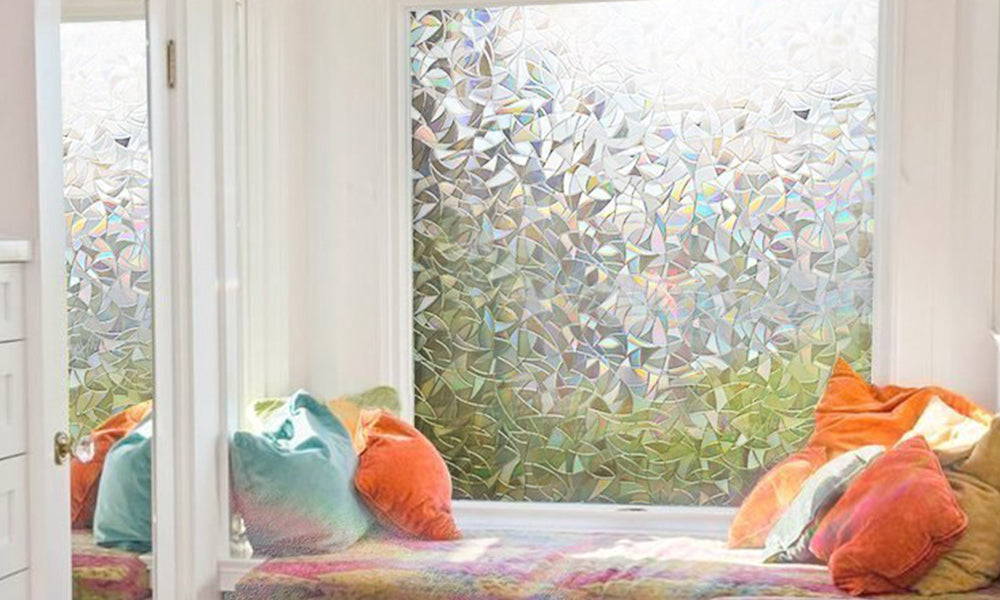 Stained Privacy Window Film - Mosaic & Floral Designs