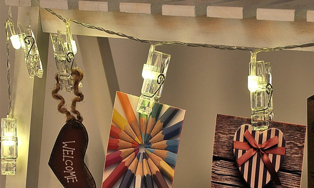 Battery Operated 10 LED Peg String Lights