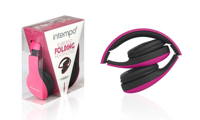 Intempo Foldable Headphones with Rubber Finish