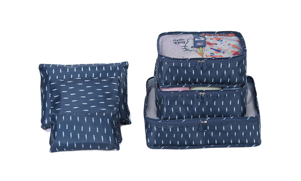 6 Piece Printed Luggage Organisers