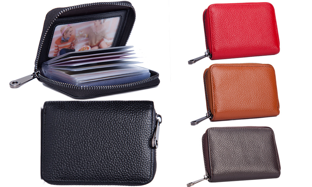 Leather RFID 20-Card Organiser