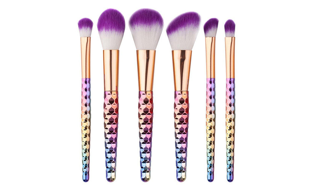 Rainbow Make Up Brush Set 6pc or 10pc