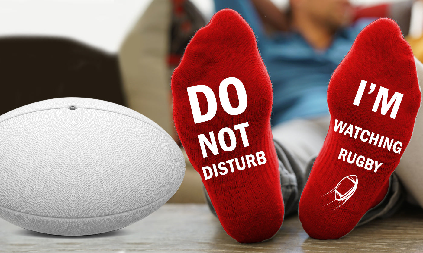 Do Not Disturb I'm Watching Rugby Socks