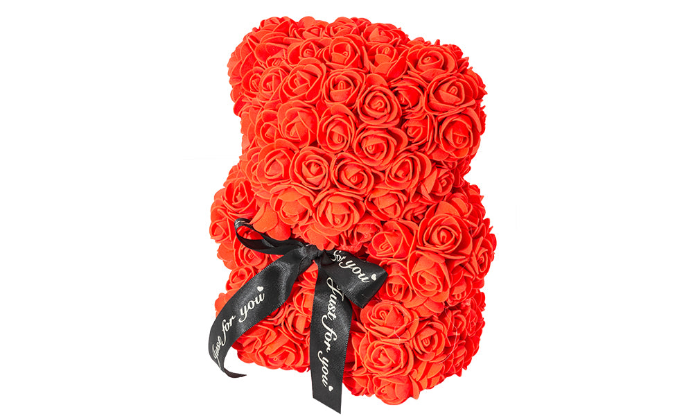 Rose Flower Teddy with Gift Box