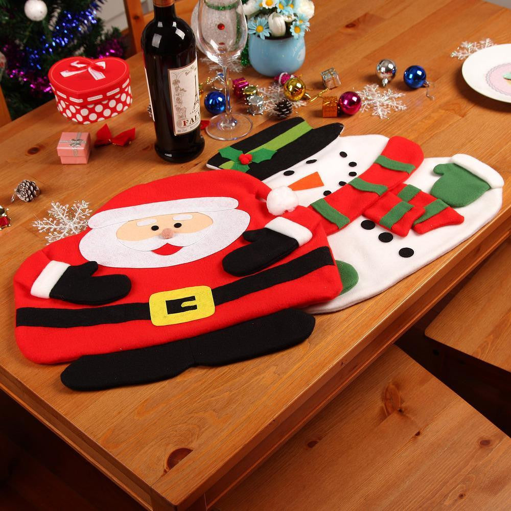 Christmas Themed Napkin and Cutlery Holding Placemats