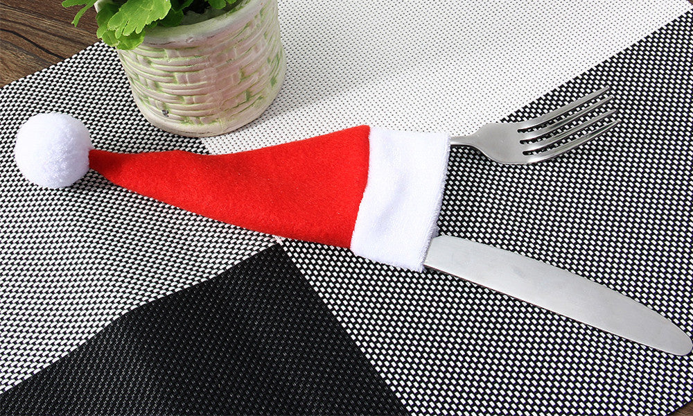 Santa Hat Cutlery Holders 10pack