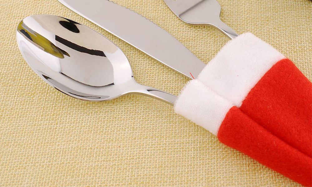 Santa Hat Cutlery Holders 10pack