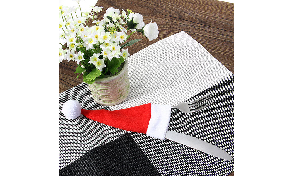 Santa Hat Cutlery Holders 10pack