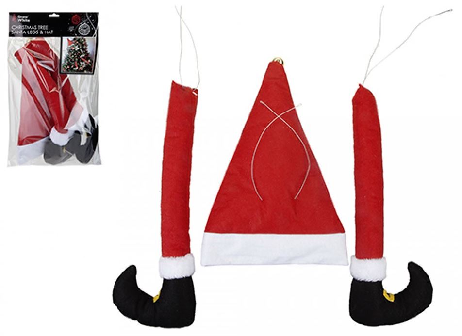 Santa or Elf Pair of Legs and Hat Tree Decorations