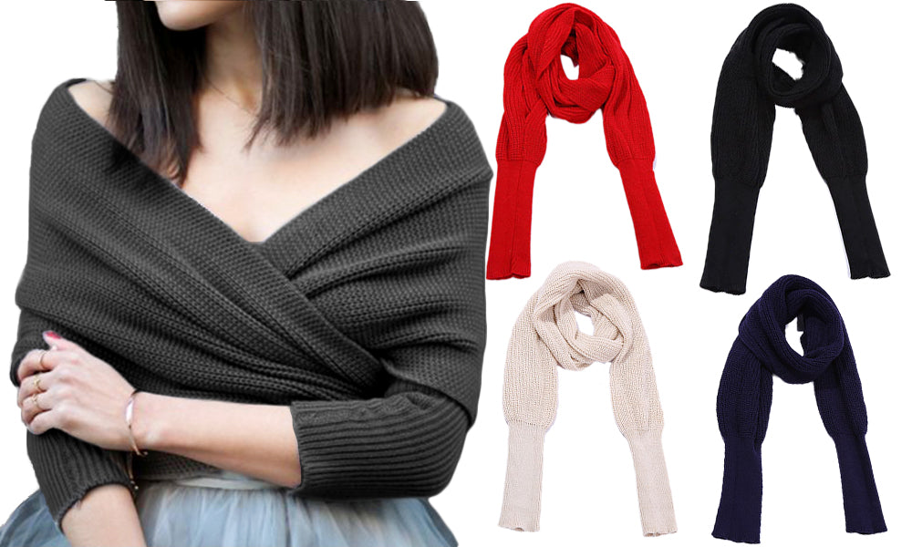 Convertible Shawl with Sleeves