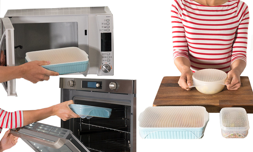 Oven & Microwave Silicone Food Covers (4 Pack)