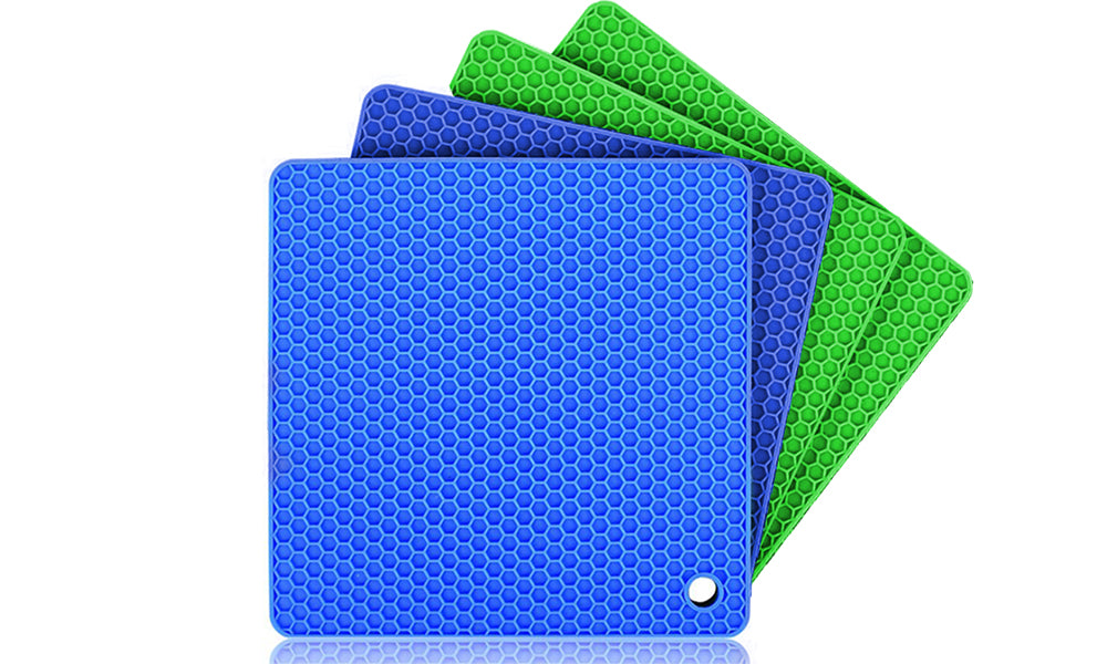 4 Pack Heat Resistant Silicone Kitchen Mats