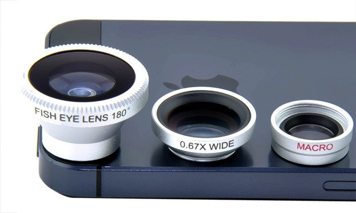 Set of 3 Magnetic smartphone clip-on lenses