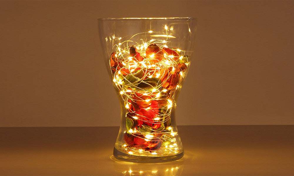 20 LED Silver or Copper Wire Battery Operated Fairy String Lights