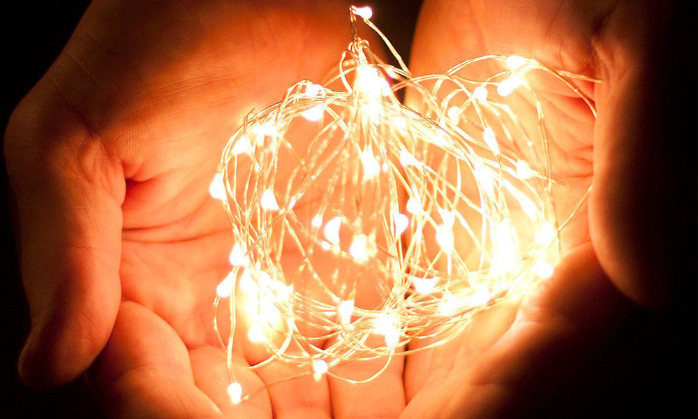 20 LED Silver or Copper Wire Battery Operated Fairy String Lights