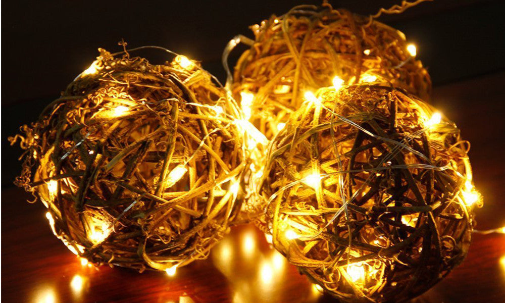 20 LED Silver or Copper Wire Battery Operated Fairy String Lights