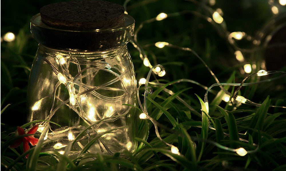 20 LED Silver or Copper Wire Battery Operated Fairy String Lights