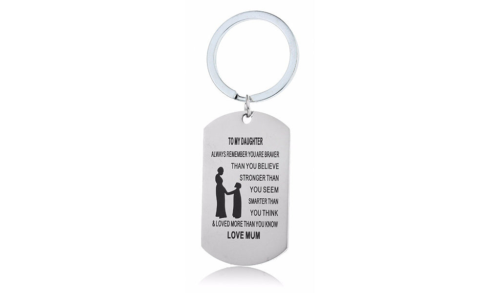Parent to Child Engraved Keychains