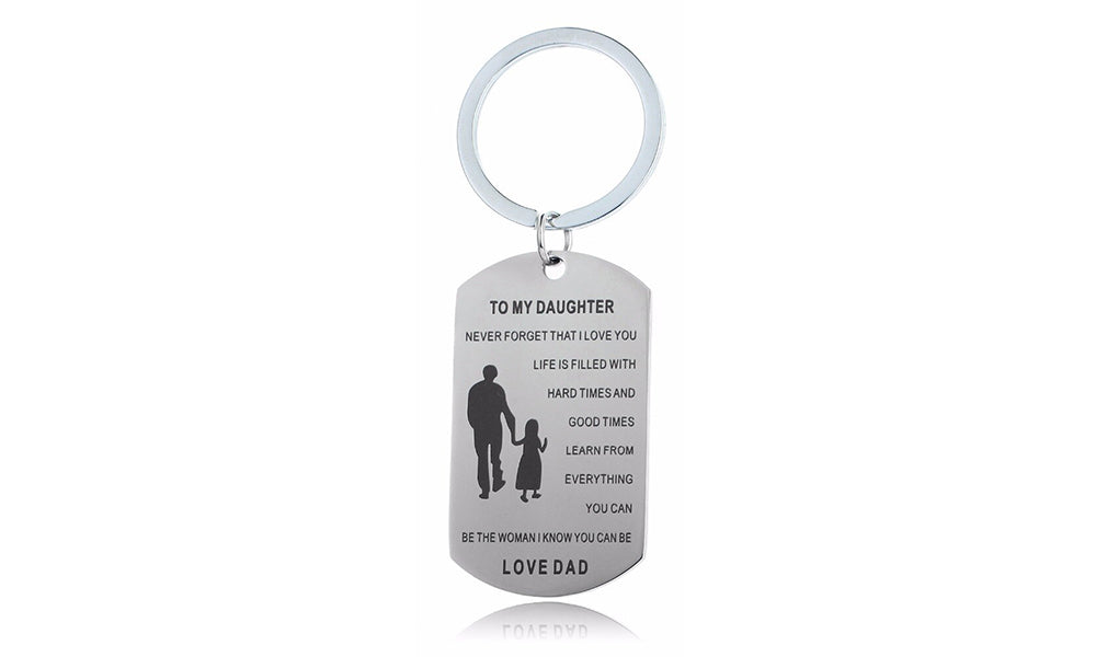 Parent to Child Engraved Keychains